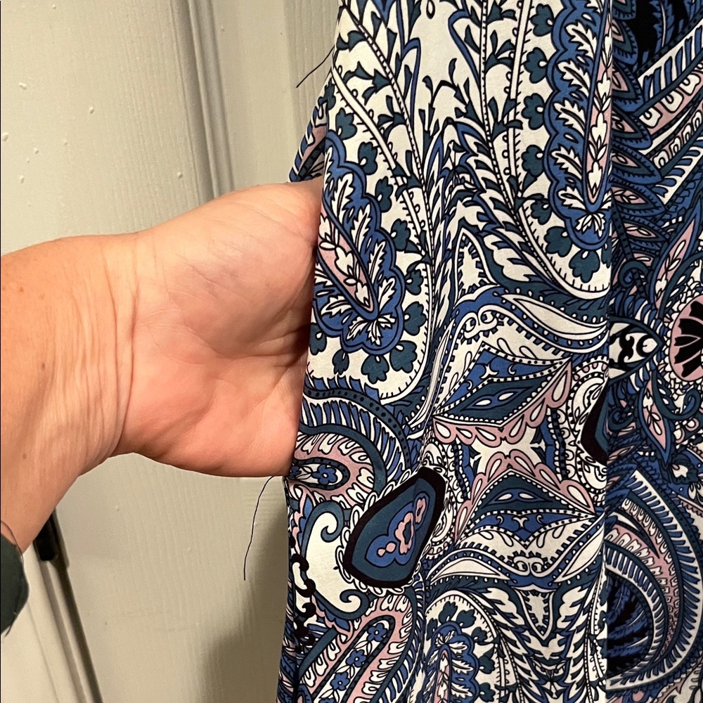 Reborn Navy and White Abstract Dress with Pockets - Picture 4 of 7